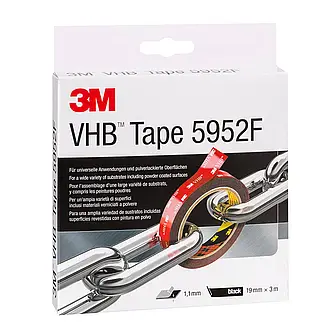 3M VHB Klebeband 5952F, Schwarz, 19 mm x 3 m, 1.1 mm