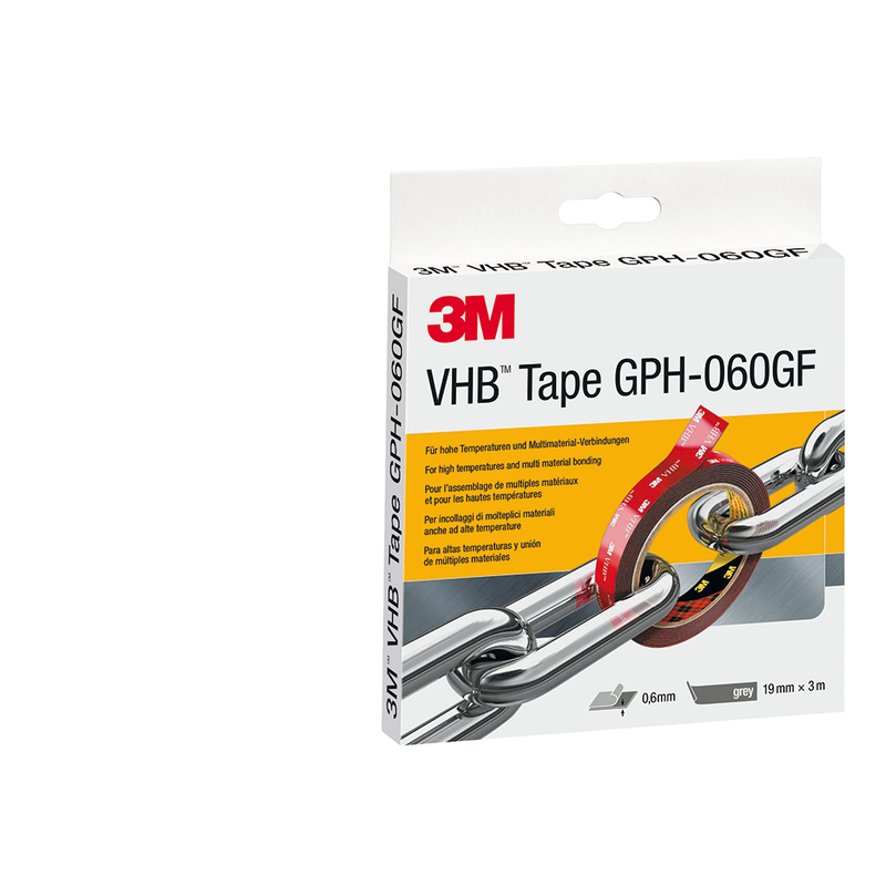 3M VHB Klebeband GPH-060GF, Grau, 19 mm x 3 m, 0.6 mm